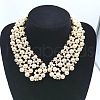 Alloy Plastic Imitation Pearl Round Beaded Choker Necklaces FS-WG3052F-07-1