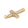 Brass Micro Pave Clear Cubic Zirconia Pendants ZIRC-J025-51G-03-3