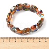Lampwork Beads Stretch Bracelets for Men Women LAMP-P070-01-5