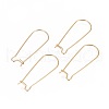 Ion Plating(IP) 304 Stainless Steel Hoop Earrings Findings Kidney Ear Wires STAS-L216-22A-G-1