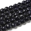 Synthetic Blue Goldstone Beads Strands G-K351-A01-01-1