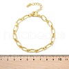 Brass Oval Link Chain Bracelets for Women Men BJEW-K273-15G-5