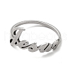 Non-Tarnish 201 Stainless Steel Finger Rings RJEW-G278-35P-2