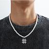 PVC Figure Pendant Plastic Pearl Round Beaded Necklaces for Women Men FS-WGF80DD-05-1