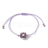 Natural Amethyst Braided Bead Bracelets BJEW-MZ00154-02-2
