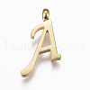 304 Stainless Steel Alphabet Pendants STAS-F129-G-2