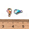Ion Plating(IP) 304 Stainless Steel Lobster Claw Clasps STAS-AB12-M-3