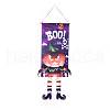 Halloween Theme Felt Cloth Hanging Door Signs HJEW-L027-A08-2