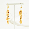 Elegant Butterfly Tassel Brass Hoop Earrings MY6765-4