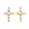 UV Plating Alloy Rhinestone Pendants ALRI-N058-09KCG-1