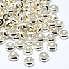 Brass Flat Round Spacer Beads X-KK-M085-14S-NR-1