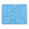 Triangle & Star Teardrop Shape Holographic Pendant DIY Silicone Mold DIY-K063-15-2