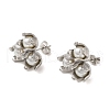 Flower 304 Stainless Steel Stud Earrings EJEW-U003-39P-1