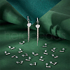 Unicraftale Rectangle 304 Stainless Steel Stud Earring Findings STAS-UN0058-32P-2