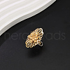 Elegant Hollow Flower Brass Finger Rings for Women MU9448-2-1