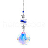 K9 Crystal Glass Big Pendant Decorations HJEW-PW0001-012B-1
