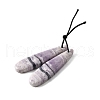 Natural Gemstone Pendants G-L617-G04-10x40mm-2