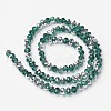 Electroplate Transparent Glass Beads Strands EGLA-A034-T8mm-M15-2