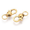 304 Stainless Steel Swivel Lobster Claw Clasps STAS-R065-10G-3