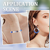 SOFPLATE 3 Strands Two-Tone Crackle Baking Painted Transparent Glass Beads Strands CCG-SP0001-01B-6