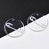 Transparent Resin Pendants RESI-N030-005A-4