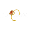 Stainless Steel Micro Pave Cubic Zirconia Open Cuff Rings for Women OE2673-5-2