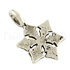 Snowflake Alloy Pendants TIBEP-GC122-AS-RS-2