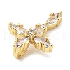 Brass Micro Pave Clear Cubic Zirconia Pendants KK-L228-03G-02-2