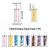   8Pcs 8 Style Alloy & Glass Wish Bottle Pendants G-PH0001-45-3