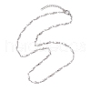 304 Stainless Steel Oval link Chain Necklaces NJEW-JN04745-3