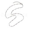 Non-Tarnish 304 Stainless Steel Oval link Chain Necklaces NJEW-JN04745-3