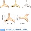 SUPERFINDINGS 18Pcs 3 Colors Brass Charms KK-FH0002-40-4