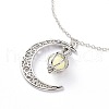 Luminous Alloy Locket Pendant Necklaces NJEW-F284-05B-2