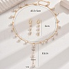 Elegant Brass Imitation Pearl Necklace and Earrings Set for Women DL6471-1