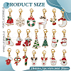 Christmas Theme Alloy Enamel Pendant Decorations HJEW-FG00002-2