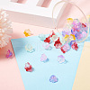 Beadthoven 80Pcs 8 Colors Transparent Spray Painted Glass Beads GLAA-BT0001-02-6