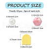 35Pcs 7 Styles Food Grade Eco-Friendly Silicone Beads SIL-YW0001-25-3