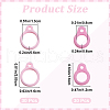 Gorgecraft 60Pcs 2 Style Silicone Pendant SIL-GF0001-42D-2