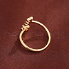 Brass Micro Pave Cubic Zirconia Cuff Rings WG75066-05-2