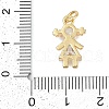 Rack Plating Brass Micro Pave Cubic Zirconia Pendant KK-H509-38G-01-3