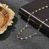 2MM 304 Stainless Steel Dapped Chain Necklaces for Women NJEW-B131-05G-2