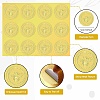 34 Sheets Self Adhesive Gold Foil Embossed Stickers DIY-WH0509-019-3