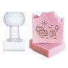 Clear Acrylic Soap Stamps with Big Handles DIY-WH0438-031-1