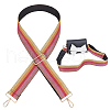 Stripe Pattern Glittered Polyester Adjustable Webbing Bag Straps PURS-WH0005-82KCG-02-1