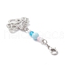 Ocean Theme Alloy Charm & Glass Beads Pendant Decorations HJEW-JM03157-02-4