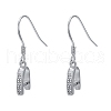 Anti-Tarnish Rhodium Plated 925 Sterling Silver Earring Hooks STER-I009-07P-1