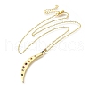 Brass Micro Pave Colorful Cubic Zirconia Moon Pendant Necklaces for Women NJEW-D311-02A-G-4