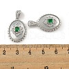 Brass Micro Pave Clear Cubic Zirconia Pendants KK-L211-007P-3