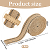 10M Flat Jute Ribbon with Dot Line Edge OCOR-WH0003-017-2