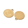 304 Stainless Steel Pendants STAS-V015-35G-2